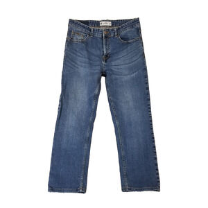 The 1964 Denim Company jeans men's 34x27 regular fit straight blue stretch denim